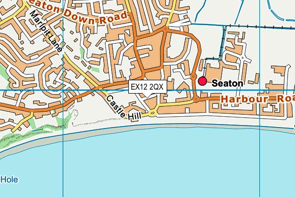 EX12 2QX map - OS VectorMap District (Ordnance Survey)