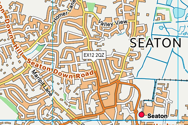 EX12 2QZ map - OS VectorMap District (Ordnance Survey)