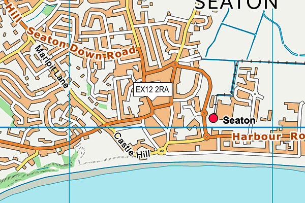 EX12 2RA map - OS VectorMap District (Ordnance Survey)