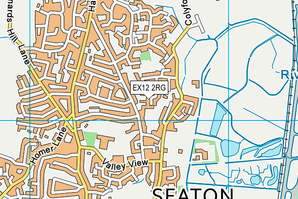 EX12 2RG map - OS VectorMap District (Ordnance Survey)