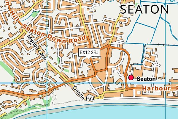 EX12 2RJ map - OS VectorMap District (Ordnance Survey)