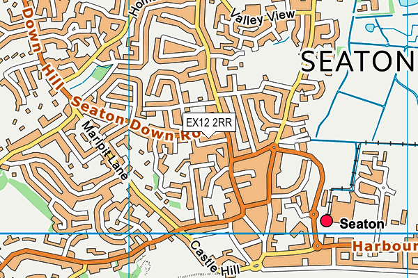 EX12 2RR map - OS VectorMap District (Ordnance Survey)