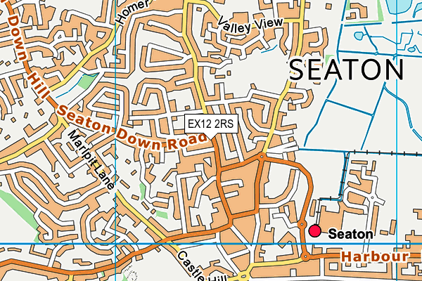 EX12 2RS map - OS VectorMap District (Ordnance Survey)
