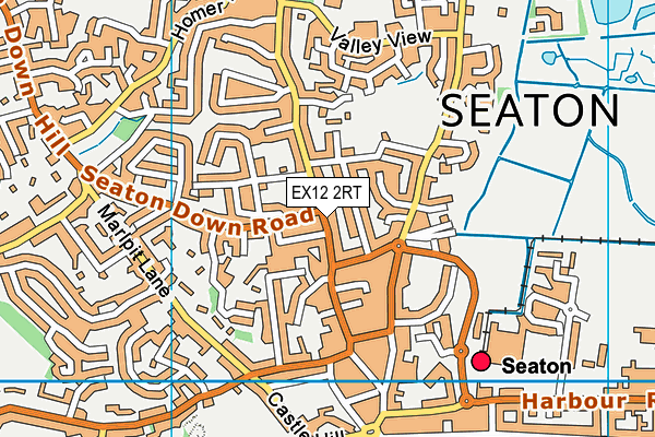 EX12 2RT map - OS VectorMap District (Ordnance Survey)