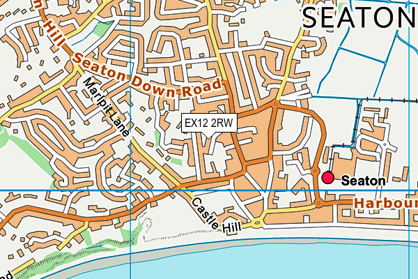 EX12 2RW map - OS VectorMap District (Ordnance Survey)
