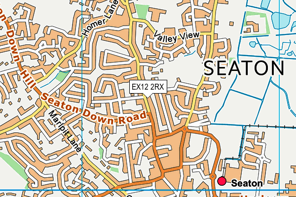 EX12 2RX map - OS VectorMap District (Ordnance Survey)