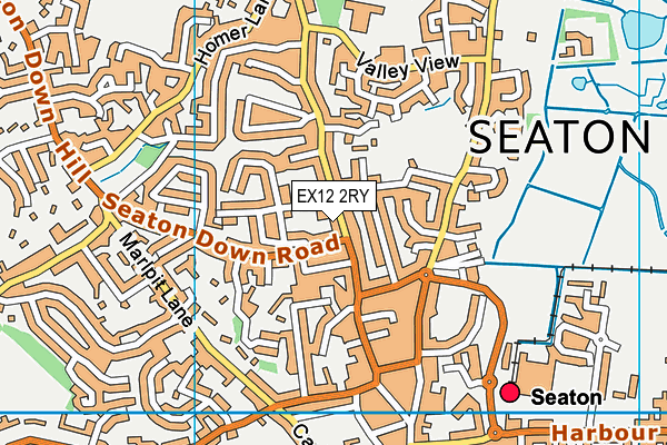 EX12 2RY map - OS VectorMap District (Ordnance Survey)