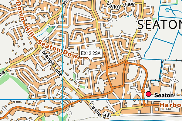 EX12 2SA map - OS VectorMap District (Ordnance Survey)