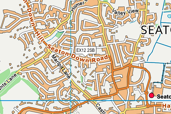 EX12 2SB map - OS VectorMap District (Ordnance Survey)