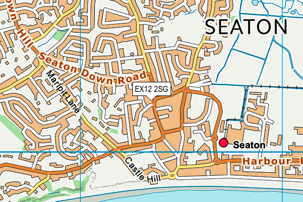 EX12 2SG map - OS VectorMap District (Ordnance Survey)