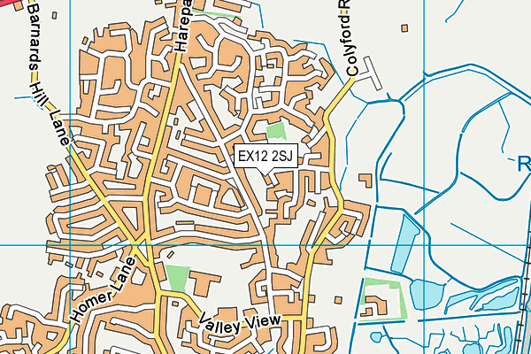 EX12 2SJ map - OS VectorMap District (Ordnance Survey)