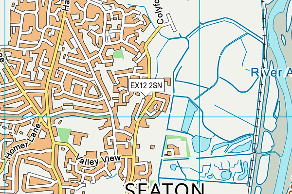EX12 2SN map - OS VectorMap District (Ordnance Survey)