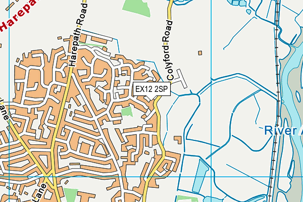 EX12 2SP map - OS VectorMap District (Ordnance Survey)