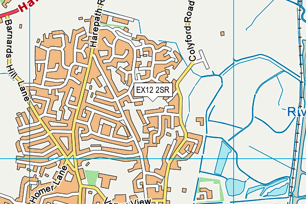 EX12 2SR map - OS VectorMap District (Ordnance Survey)