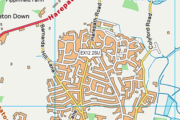 EX12 2SU map - OS VectorMap District (Ordnance Survey)