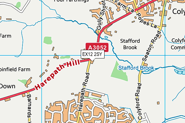 EX12 2SY map - OS VectorMap District (Ordnance Survey)