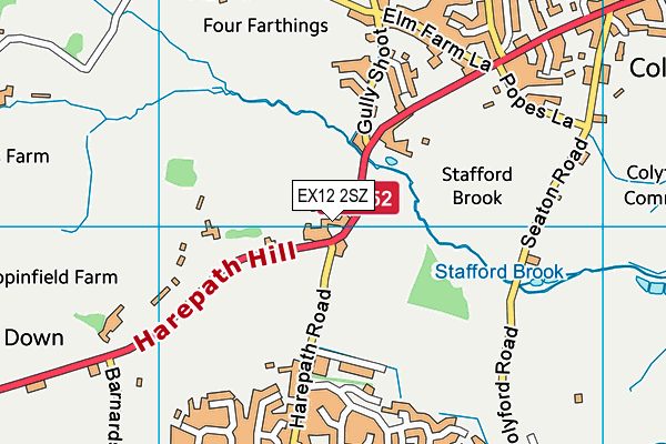 EX12 2SZ map - OS VectorMap District (Ordnance Survey)