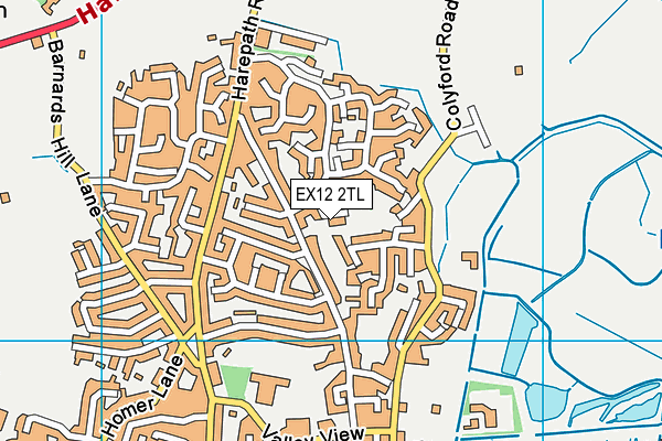 EX12 2TL map - OS VectorMap District (Ordnance Survey)