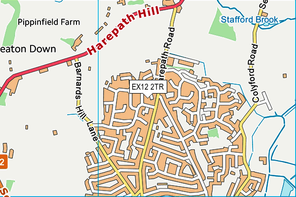 EX12 2TR map - OS VectorMap District (Ordnance Survey)