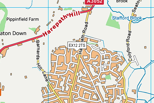 EX12 2TS map - OS VectorMap District (Ordnance Survey)