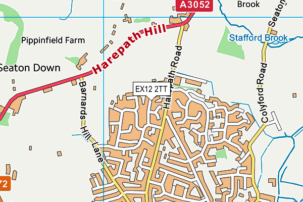 EX12 2TT map - OS VectorMap District (Ordnance Survey)