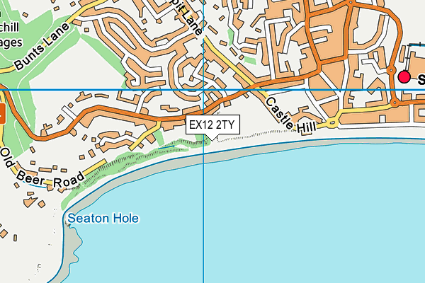 EX12 2TY map - OS VectorMap District (Ordnance Survey)