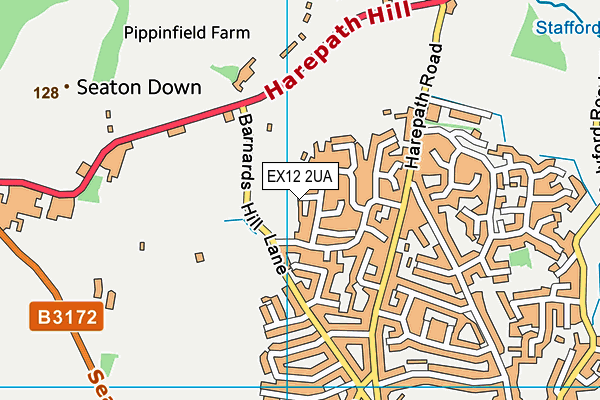 EX12 2UA map - OS VectorMap District (Ordnance Survey)