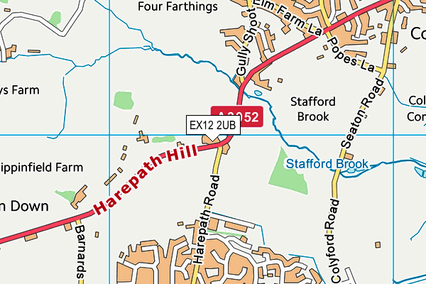 EX12 2UB map - OS VectorMap District (Ordnance Survey)