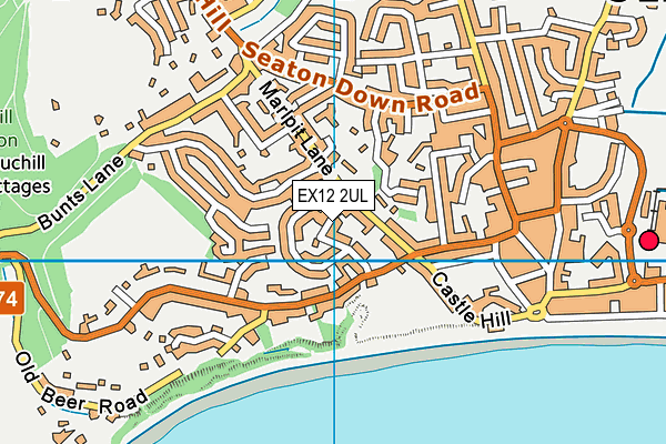 EX12 2UL map - OS VectorMap District (Ordnance Survey)