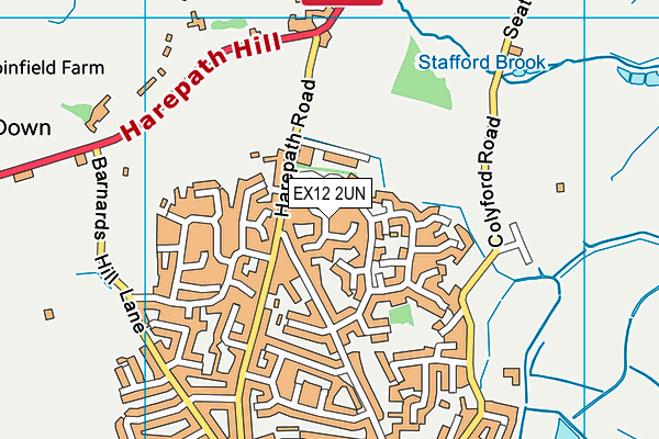 EX12 2UN map - OS VectorMap District (Ordnance Survey)