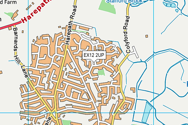 EX12 2UP map - OS VectorMap District (Ordnance Survey)