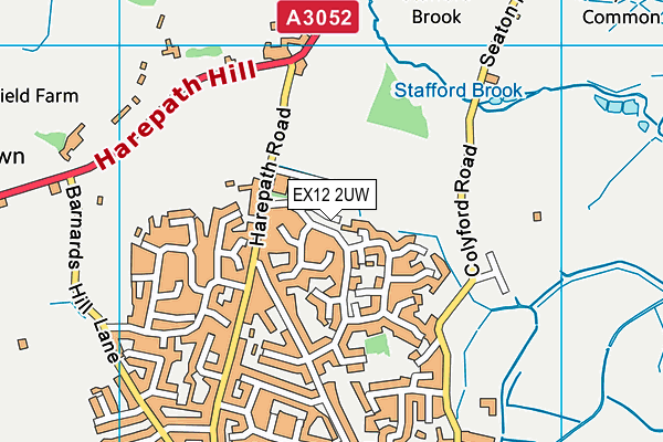 EX12 2UW map - OS VectorMap District (Ordnance Survey)