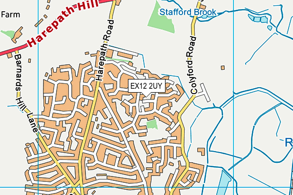 EX12 2UY map - OS VectorMap District (Ordnance Survey)