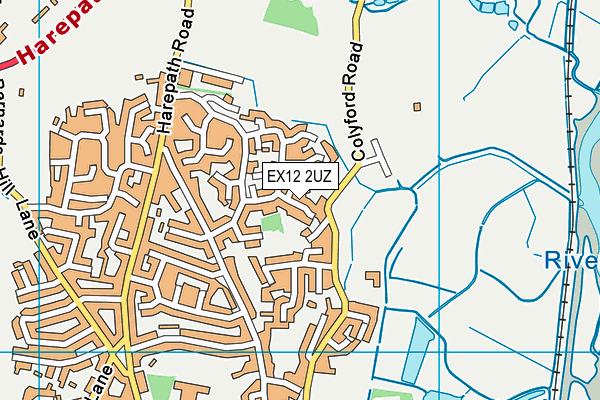 EX12 2UZ map - OS VectorMap District (Ordnance Survey)