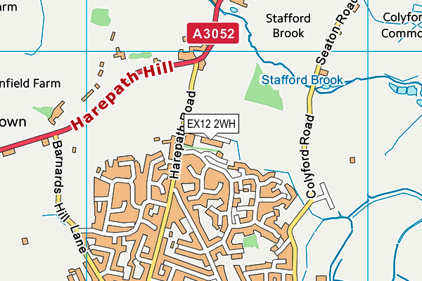 EX12 2WH map - OS VectorMap District (Ordnance Survey)