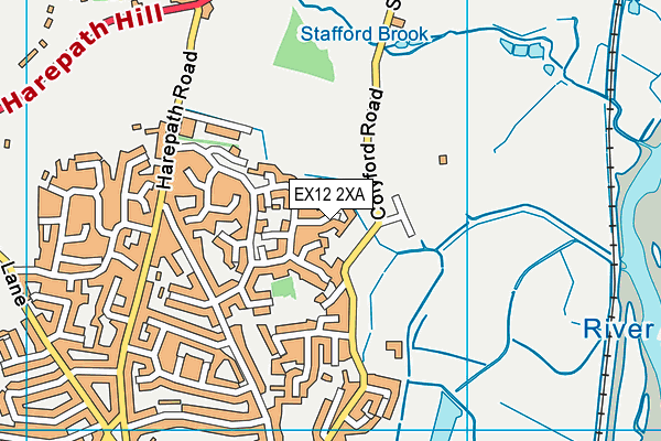 EX12 2XA map - OS VectorMap District (Ordnance Survey)