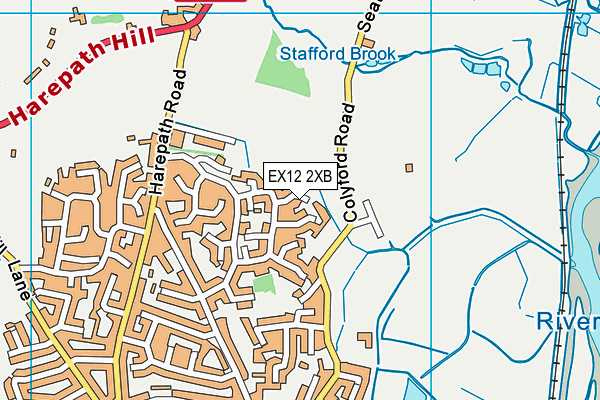 EX12 2XB map - OS VectorMap District (Ordnance Survey)