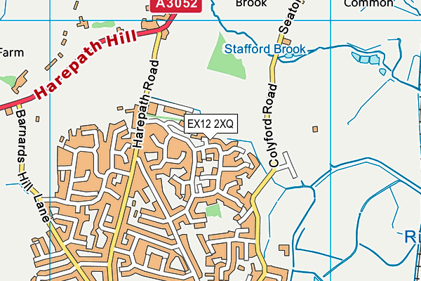 EX12 2XQ map - OS VectorMap District (Ordnance Survey)