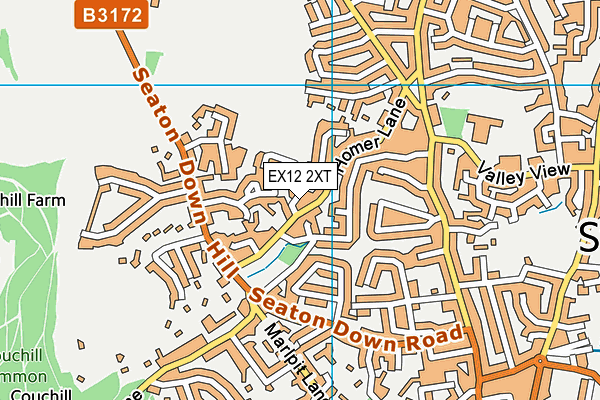 EX12 2XT map - OS VectorMap District (Ordnance Survey)