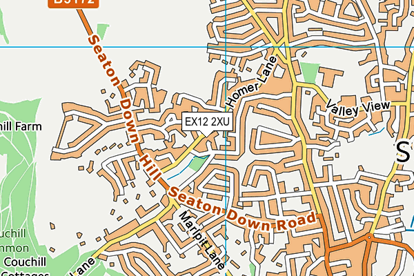 EX12 2XU map - OS VectorMap District (Ordnance Survey)