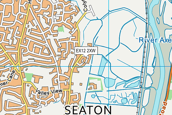 EX12 2XW map - OS VectorMap District (Ordnance Survey)