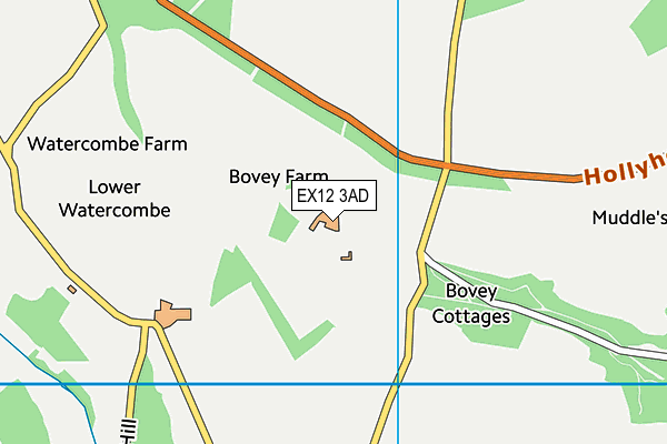 EX12 3AD map - OS VectorMap District (Ordnance Survey)