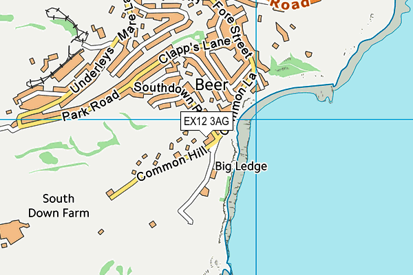 EX12 3AG map - OS VectorMap District (Ordnance Survey)