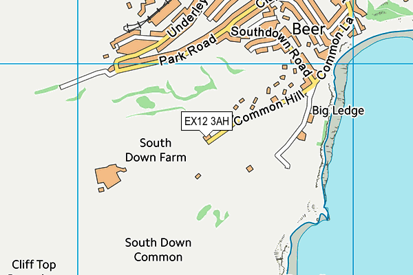 EX12 3AH map - OS VectorMap District (Ordnance Survey)