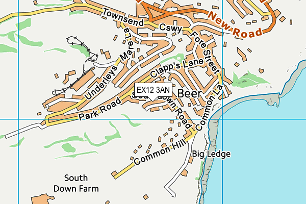 EX12 3AN map - OS VectorMap District (Ordnance Survey)