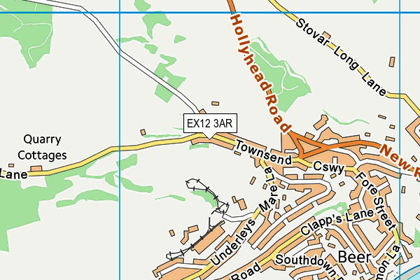 EX12 3AR map - OS VectorMap District (Ordnance Survey)