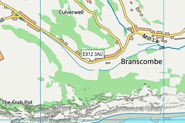 EX12 3AU map - OS VectorMap District (Ordnance Survey)