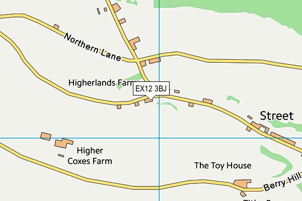 EX12 3BJ map - OS VectorMap District (Ordnance Survey)