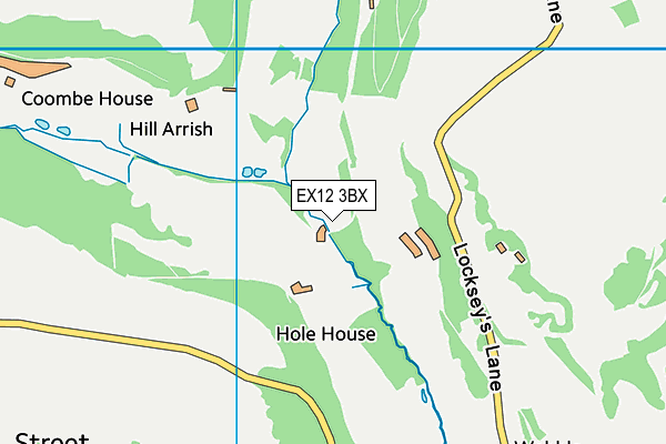 EX12 3BX map - OS VectorMap District (Ordnance Survey)