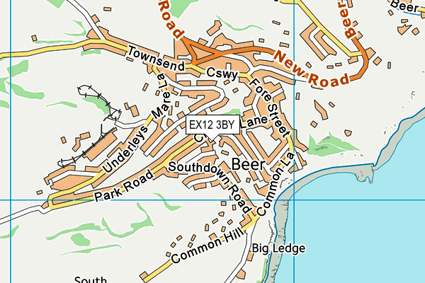 EX12 3BY map - OS VectorMap District (Ordnance Survey)